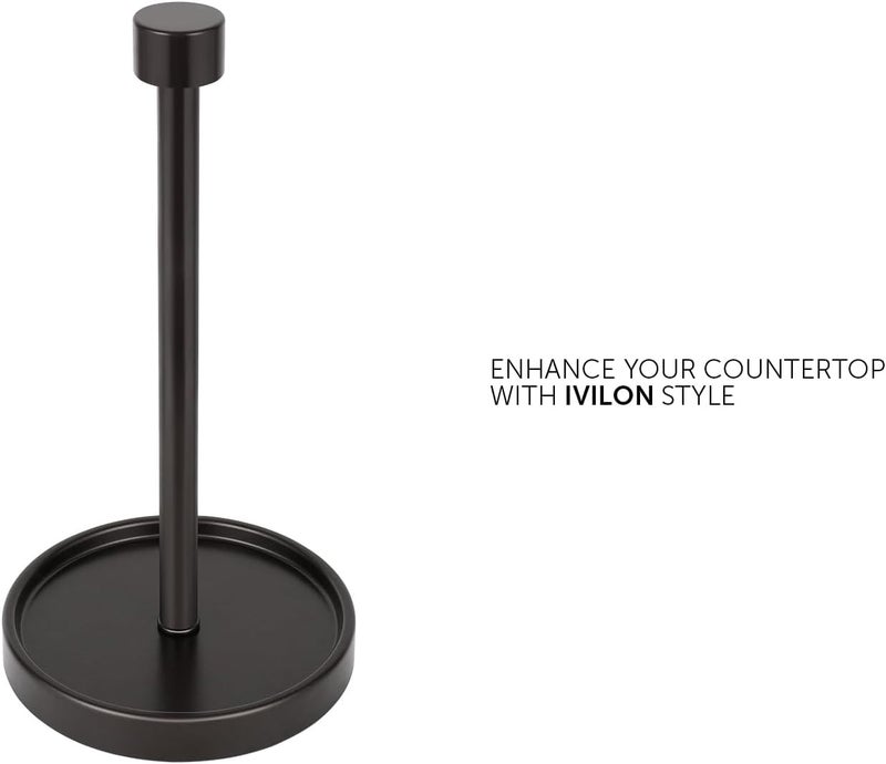 Ivilon Countertop Paper Towel Holder - Modern End Cap Minimalist Design - Color Oil Rubbed Bronze - Image 1